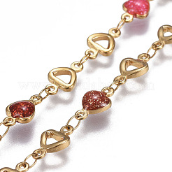 304 Stainless Steel Enamel Chains&nbsp;CHS-P006-09G