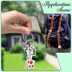 DIY Blank Double-sided Heat Transfer Aluminium Pendant Keychain Making Kits&nbsp;DIY-SP0005-26B