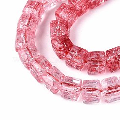 Crackle Transparent Glass Beads Strands&nbsp;GLAA-N062-6mm-09