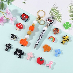 16Pcs 16 Styles Food Grade Eco-Friendly Silicone Focal Beads&nbsp;SIL-SZ0002-12