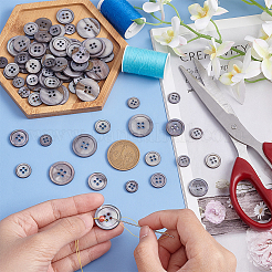120Pcs 4 Style 4-Hole Natural Shell Buttons&nbsp;FIND-GA0003-28A