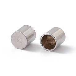 変色しにくい201ステンレススチールコードエンド  エンドキャップ  コラム  ステンレス鋼色  6.5x6mm  内径：5mm&nbsp;STAS-G288-01C-P
