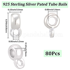 80Pcs Brass Tube Bails&nbsp;KK-BBC0028-48S
