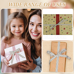 2 Rolls 2 Styles Cotton Striped Ribbons&nbsp;OCOR-WR0001-56B