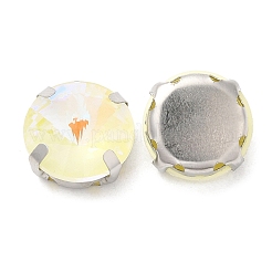 Mocha Fluorescent(MI) Flat Round Sew on Rhinestone&nbsp;GGLA-M006-02A-P04