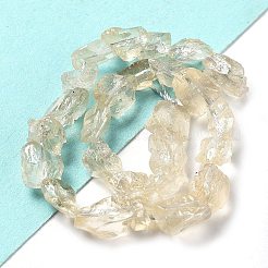 Raw Rough Natural Lemon Quartz(Heated) Beads Strands&nbsp;G-P528-B08-01