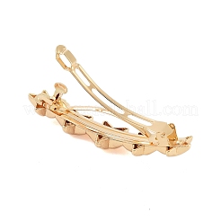 合金髪留め  女性の女の子のために  ライトゴールド  スター  17x75x15mm&nbsp;OHAR-H010-01G-KCG