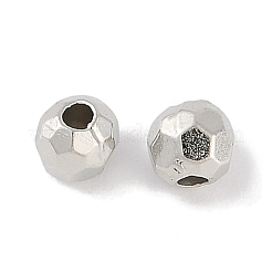 CCBプラスチックビーズ  ラウンド  多面カット  4x3.5mm  穴：1.4mm&nbsp;ALUM-U001-01B-01