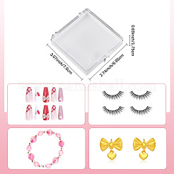 9Pcs Plastic Fake Nail Tips Storage Box&nbsp;CON-SP0001-15B