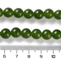 Dyed Natural White Jade Imittation Chinese Jade/Taiwan Jade Round Beads Strands&nbsp;GSR063-8MM
