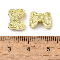 めっき合金ビーズラック  カドミウムフリー＆ニッケルフリー＆鉛フリー  蝶結び  ゴールドカラー  9x12x3.5mm  穴：1.6mm&nbsp;PALLOY-P304-14G