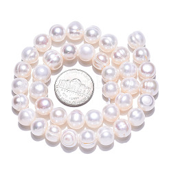 Natural Cultured Freshwater Pearl Beads Strands&nbsp;PEAR-N013-09C