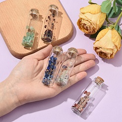 5Pcs 5 Styles Gemstone Chips Bonsai Tree in Column Glass Wish Bottles&nbsp;AJEW-YW0001-58