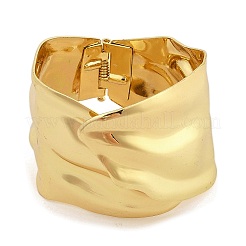 Non-Tarnish Vintage Hammered Iron Wide Hinged Bangles for Women&nbsp;BJEW-L629-14G