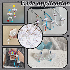 50Pcs UV Plating Iridescent Acrylic Bead&nbsp;OACR-GO0001-02