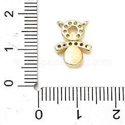 Brass Micro Pave Cubic Zirconia Pendants&nbsp;KK-L229-51G