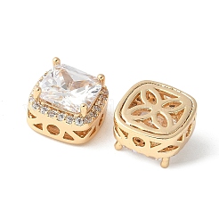 Brass Micro Pave Cubic Zirconia Beads&nbsp;KK-A253-20G-04