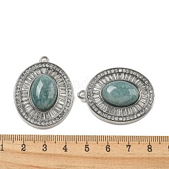 Dyed & Heated Natural Blue Aventurine Oval Pendants&nbsp;STAS-L080-010P-02