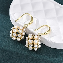 Brass Dangle Stud Earrings&nbsp;X-EJEW-F362-07G
