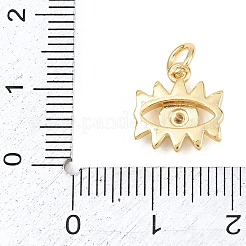 Brass Micro Pave Clear Cubic Zirconia Pendants&nbsp;KK-H273-27G