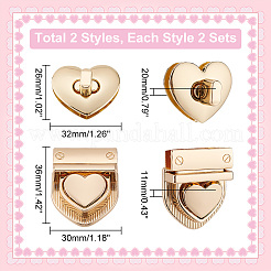 2 style Iron & Alloy Twist Bag Lock Purse Catch Clasps&nbsp;FIND-WR0008-82