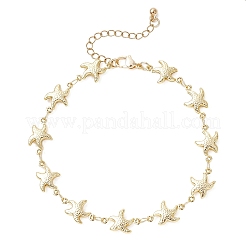 304 Stainless Steel Starfish Link Chain Bracelets for Women&nbsp;AJEW-AN00769