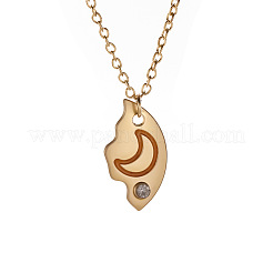3Pcs Star & Moon & Sun Friendship Alloy Enamel Pendant Necklaces&nbsp;FS-WG4D9F6-01