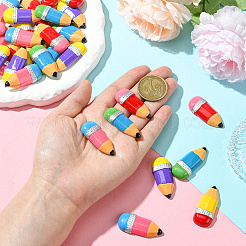 30Pcs 5 Colors Opaque Resin Cabochons&nbsp;RESI-SC0006-23