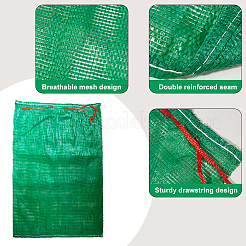 10Pcs 2 Colors Christmas Themed Plastic Drawstring Bags&nbsp;ABAG-CN0001-10