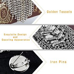 2Pcs Detachable Iron Tassel Epaulettes&nbsp;FIND-FH0005-44P
