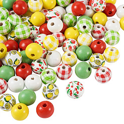 140Pcs 10 Styles Natural Wooden Beads Set&nbsp;WOOD-TA0001-76