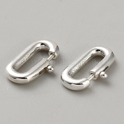 スターリングシルバーのスプリングリング留め金925個  オーバル  銀  13x8x2mm&nbsp;FIND-WH0424-14S