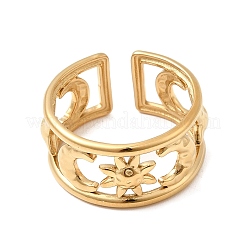 304 Stainless Steel Cuff Rings for Women&nbsp;RJEW-B137-02G-01