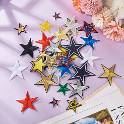 Star Computerized Embroidery Polyester Iron On Patches&nbsp;PATC-TAC0001-02