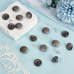 20Pcs Flat Round with Bee Pattern Alloy Decorative Rivets&nbsp;FIND-CY0002-35