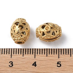 304ステンレススチールビーズ  中空  バレル  14KGP本金メッキ  11x8.5x5.5mm  穴：1.8mm&nbsp;STAS-Z052-04G