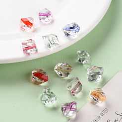透明なアクリルビーズ  ナゲット  ミックスカラー  12x11x11mm  穴：2mm&nbsp;X-TACR-S154-04A