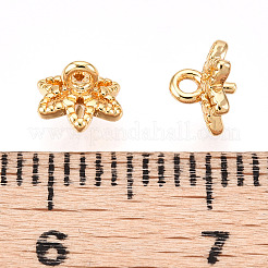 真鍮ヒートンキャップ  カップペグベイル  片穴パーツ用  18KGP本金メッキ  4.5x6mm  穴：1mm  ピン：0.8mm&nbsp;KK-N254-174G