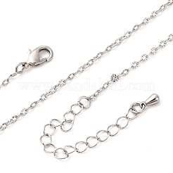 Brass Textured Cable Chain Necklaces&nbsp;MAK-L045-06P