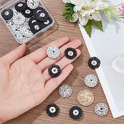 24 Sets 2 Colors Zinc Alloy Snap Buttons&nbsp;BUTT-NB0001-50