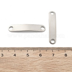 201 ステンレス鋼リンク/コネクター  楕円形  空白タグのスタンプ  ステンレス鋼色  30x6x1mm  穴：3mm&nbsp;STAS-S158-09A-P