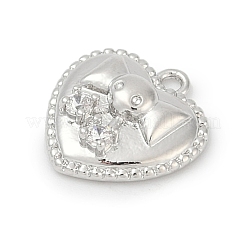 Brass Micro Pave Cubic Zirconia Pendants&nbsp;KK-Z094-01P-02