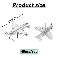 40Pcs Airplane Alloy Drawing Push Pins&nbsp;AJEW-FH0006-74P