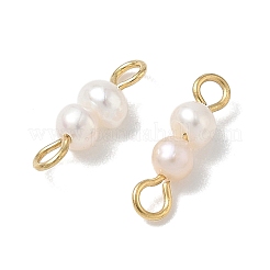 Potato Natural Cultured Freshwater Pearl Beaded Links Connector Charms&nbsp;PALLOY-JF05480