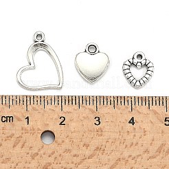 Mixed Tibetan Style Alloy Heart Pendants&nbsp;TIBEP-X0004-01-AS