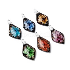 Handmade Gold Sand Lampwork Big Pendants&nbsp;LAMP-S062-B