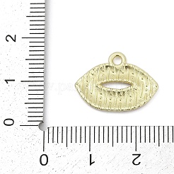 独立記念日合金エナメルパンダント  ゴールドカラー  リップ  14x18.5x1.5mm  穴：1.8mm&nbsp;PALLOY-V001-07D