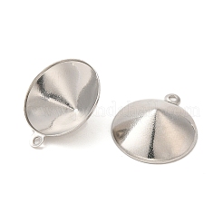304 Stainless Steel Pendant Pointed Back Rhinestone Settings&nbsp;STAS-U025-05E-P