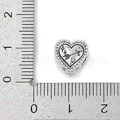 925スターリングシルバーヨーロピアンビーズ  ハート  射手座  9.5x9.5~10x7mm  穴：4.5mm&nbsp;STER-R005-02AS-09