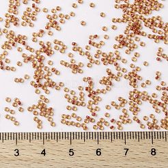 MIYUKIラウンドロカイユビーズ  日本製シードビーズ  （rr235)スパークリングダークコーラルライニングトパーズab  15/0  1.5mm  穴：0.7mm  約5555PCS /ボトル  10 G /ボトル&nbsp;SEED-JP0010-RR0235